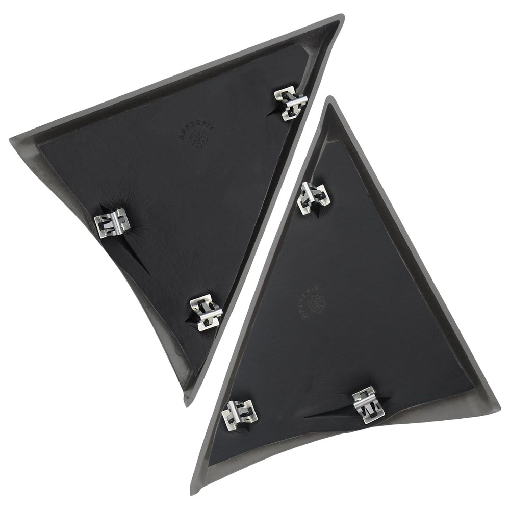 APPERFiT Front Door Upper Trim Panel Triangle Cover (Gray) Size 7.75'', Gray