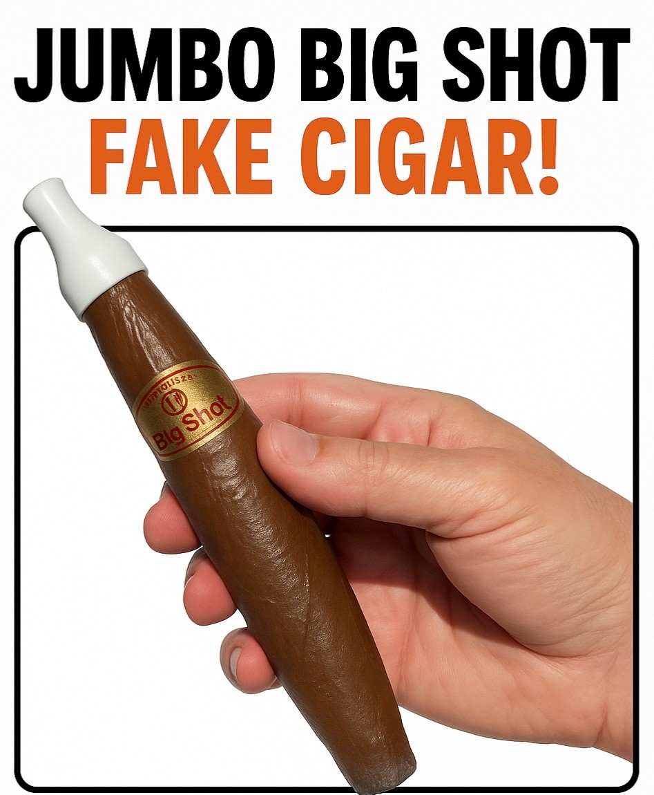 BIG SHOT GIANT JUMBO FAKE CIGAR Gag Joke Hobo Costume Plastic Prop Gangster Toy