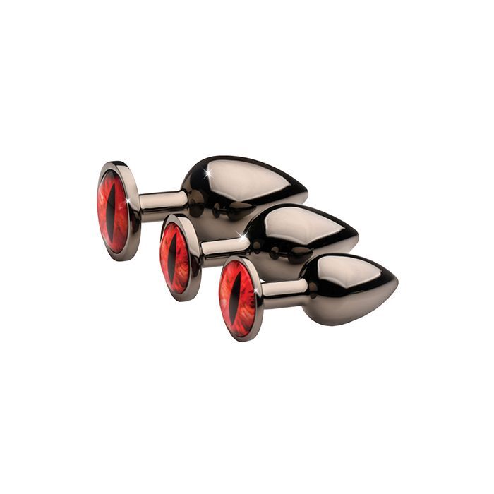 Creature Cocks Sinister Eyes Metal Butt Plug Set