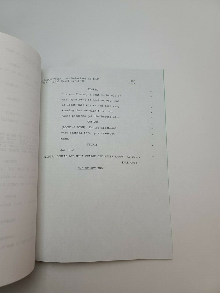 CONRAD BLOOM / Heide Perlman 1998 TV Script "When Good Relatives Go Bad"
