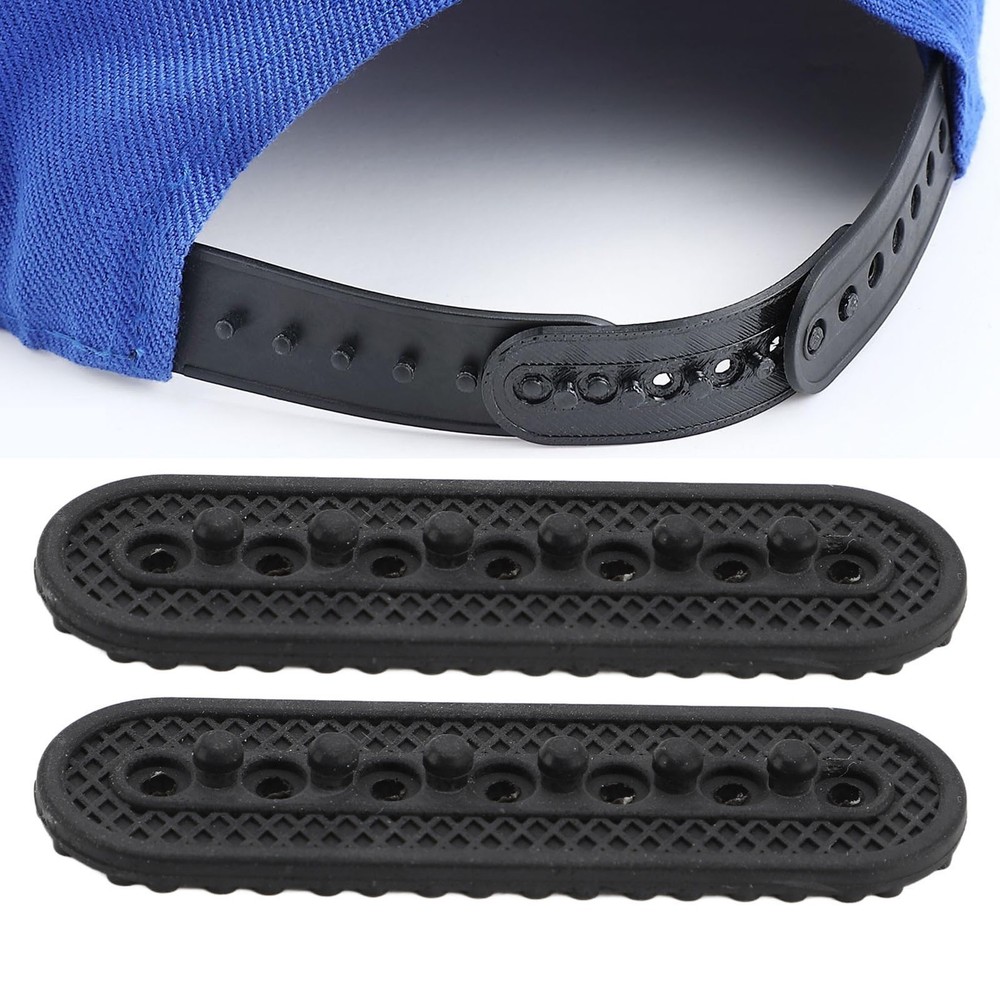 2pcs Hat Extender 7 Holes Easy Installation Flexible Silicone Snap Back Hat
