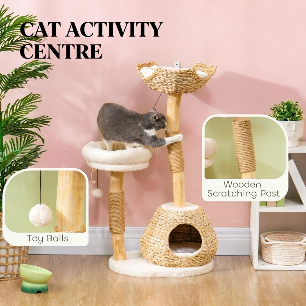 Cat Tree Tower Multi-Level w/Scratching Posts, Bed & Toy, Free Shipping