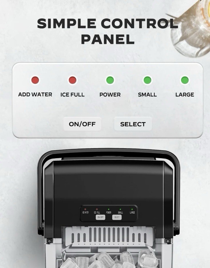 Countertop Ice Maker Machine – Model SLIM27B / SLIM27T