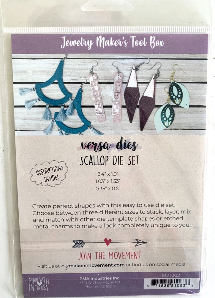 6 Pkgs Jewelry Maker's Tool Box Dies 6 Shapes Multiple Sizes per Shape