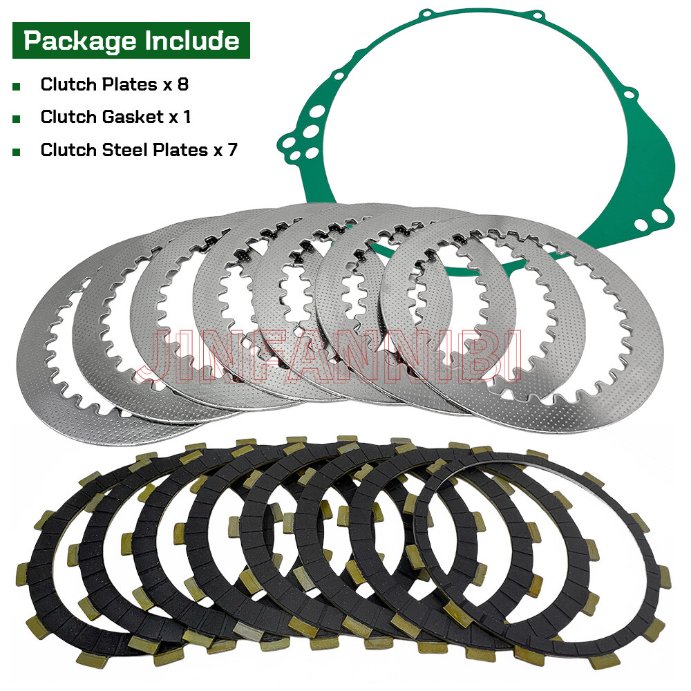 Clutch Friction Steel Plates & Gasket Kit for Yamaha R1 YZF-R1 YZFR1 1999-2003