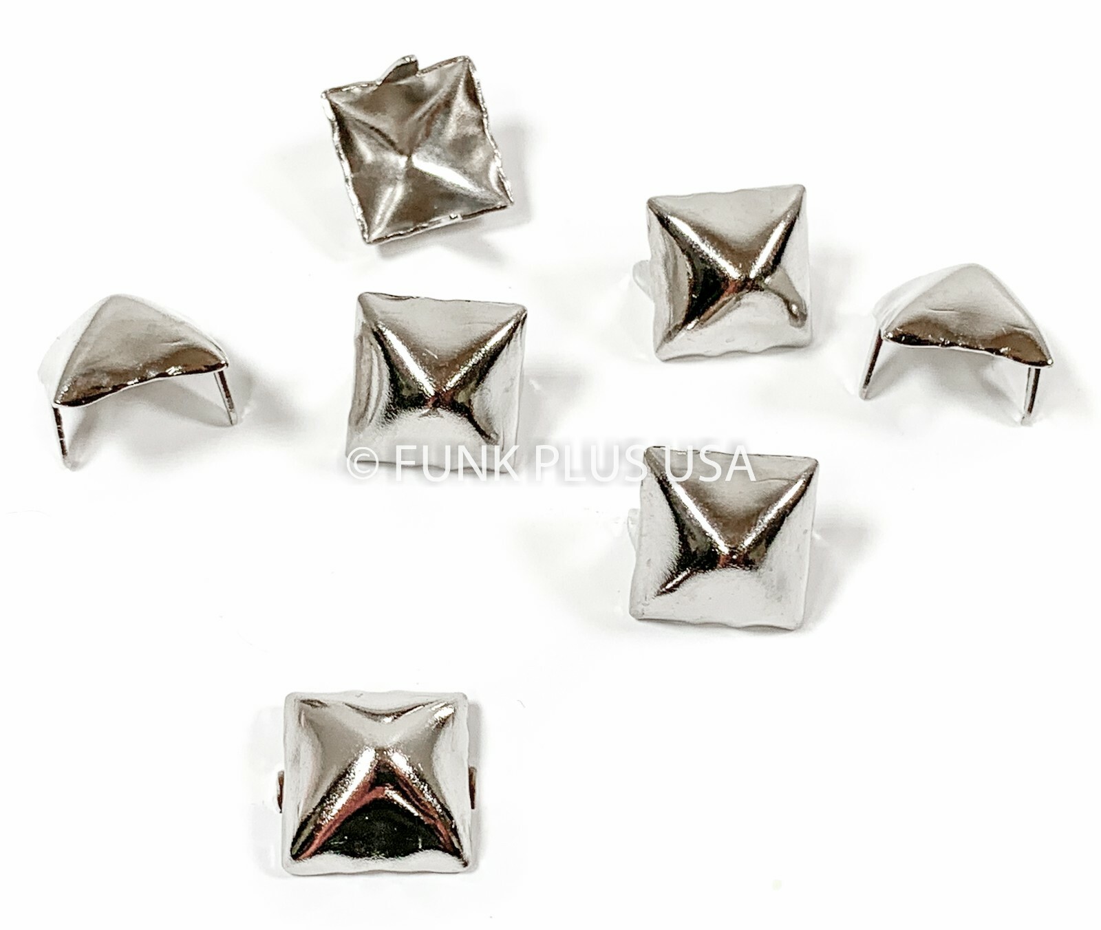 Pyramid Stud 1/2" Steel Spot Two Prongs Punk Bikers Shoes Leather Craft DIY 200