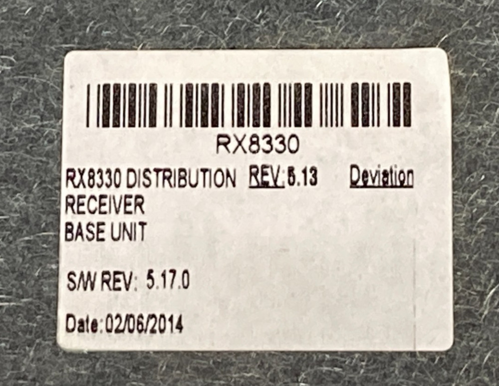 Ericsson RX8330 Advanced Modular Distribution Receiver Base Unit w/ Power Cord