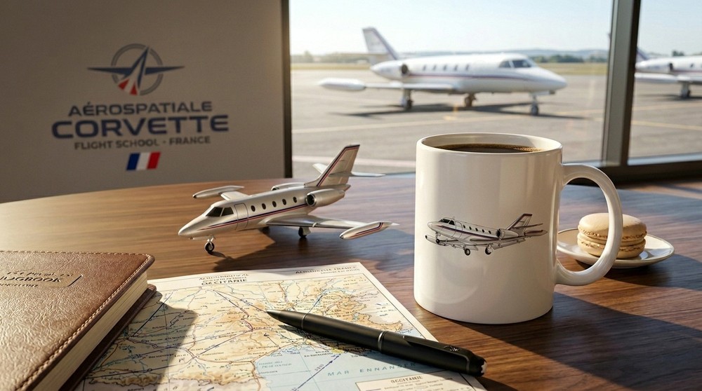 Aérospatiale Corvette Ceramic Coffee Mug - 15oz.