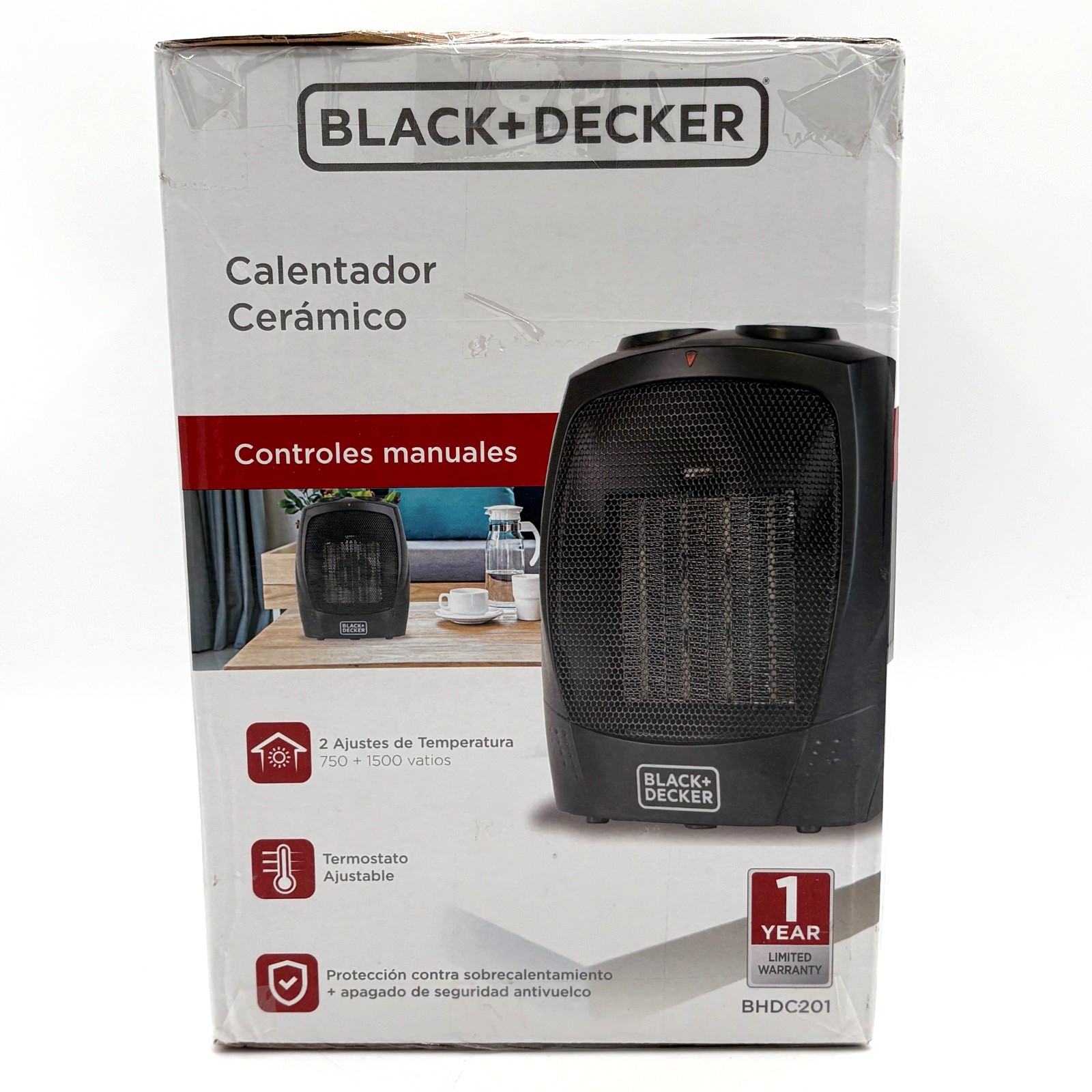 BLACK+DECKER Portable Space Heater 1500W Room Heater Black