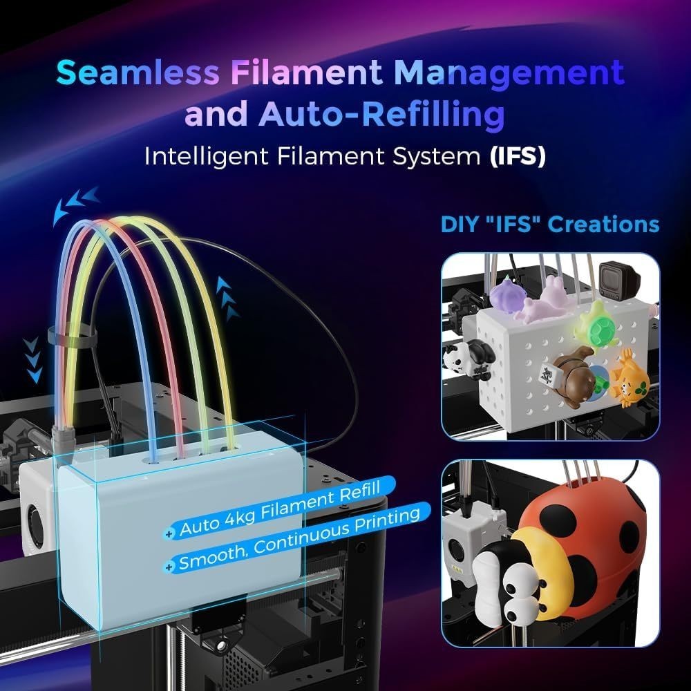 FLASHFORGE 3D Printer AD5X Upgraded 4 Color Printing IFS Intelligent Filament