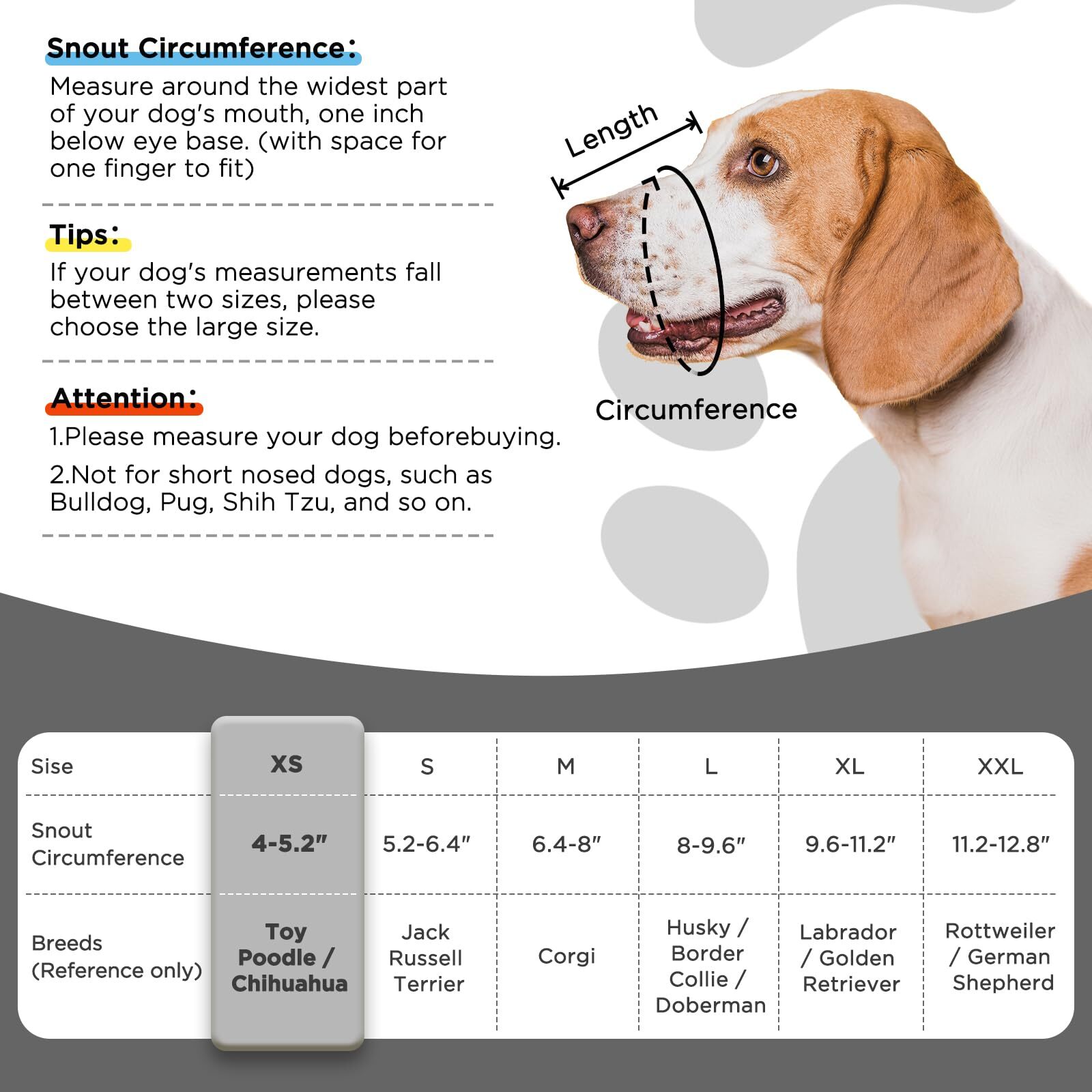 Bozal ajustable para perros, transpirable, antiladridos, grande