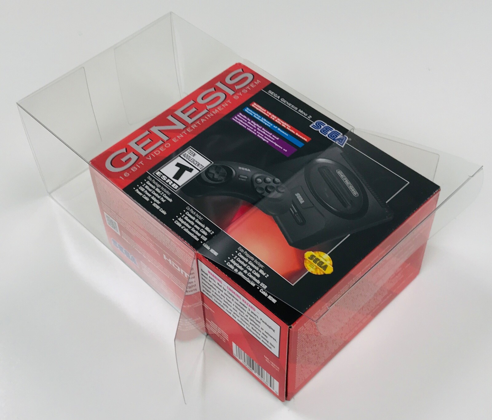 1 Box Protector for (#2 ONLY!) SEGA GENESIS MINI 2 Console Clear Display Case