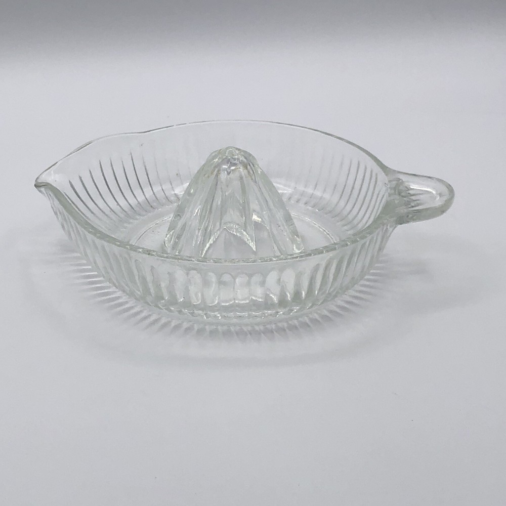 Juicer Large Clear Ribbed Depression Glass