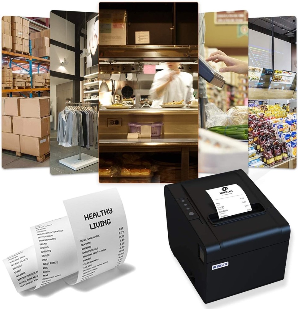 Efficient USB Thermal Receipt Printer with Wall Mount Feature & Auto Cutter