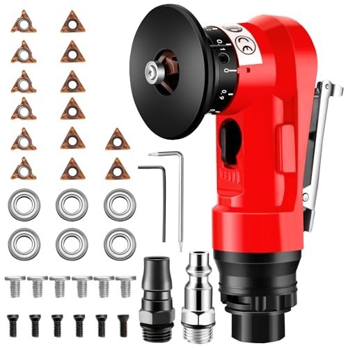 2-in-1 Pneumatic Chamfering Tool - Mini Air Deburring & Beveling Machine for Met