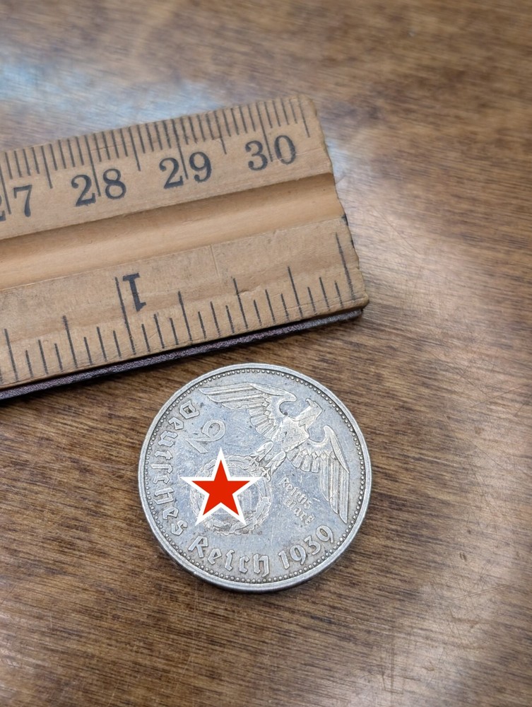 1939 Germany 2 Mark Silver Coin