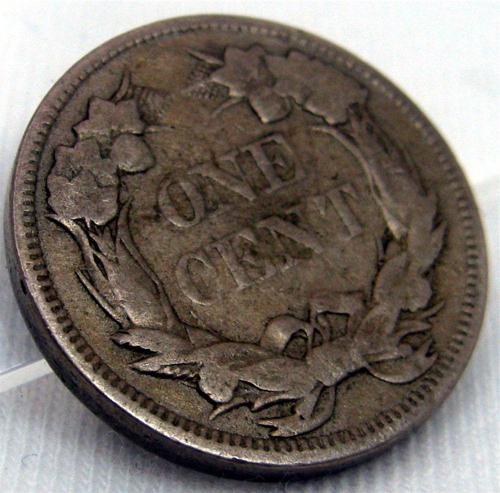 1857 FLYING EAGLE " AMERICS'S FIRST SMALL SIZED CENT " ERROR COIN # 349-2-6