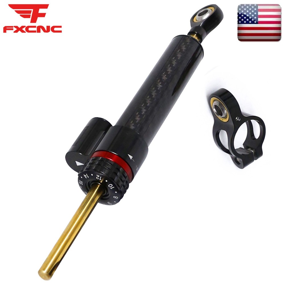 Carbon Fiber Universal Steering Damper Linear Stabilizer Reversed Adjustable