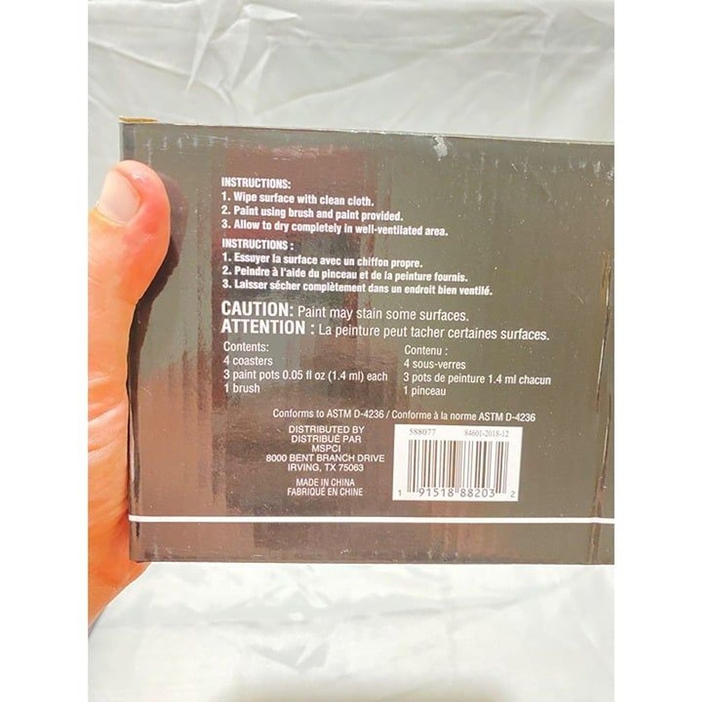 ArtMinds Ceramic Coaster Kit 8 Piece DIY Paintable