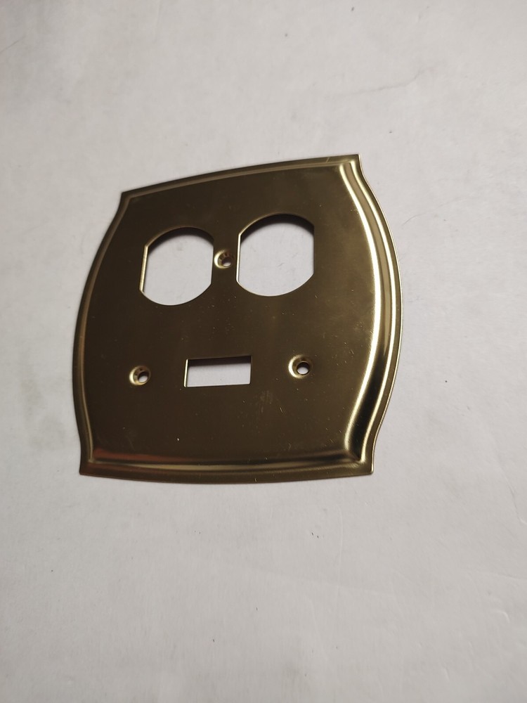 Brass Switch Outlet Combination Wall Box Plate Cover