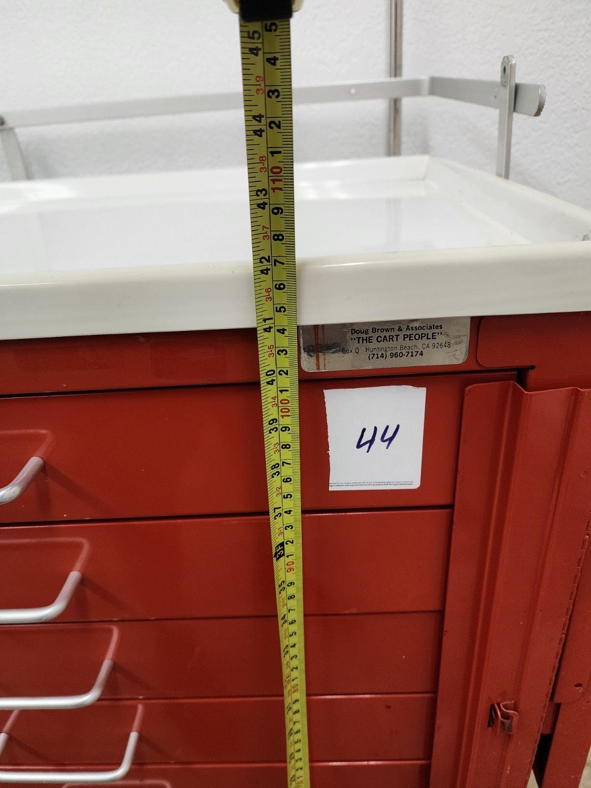 Waterloo Uni-Cart Medical Lab Mobile Storage Cart 6 Locking Drawers, Tool Box