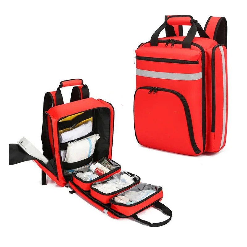 First Aid Kits Emergency Foldable Rescue Backpacks Large Capacity Sorted Storage