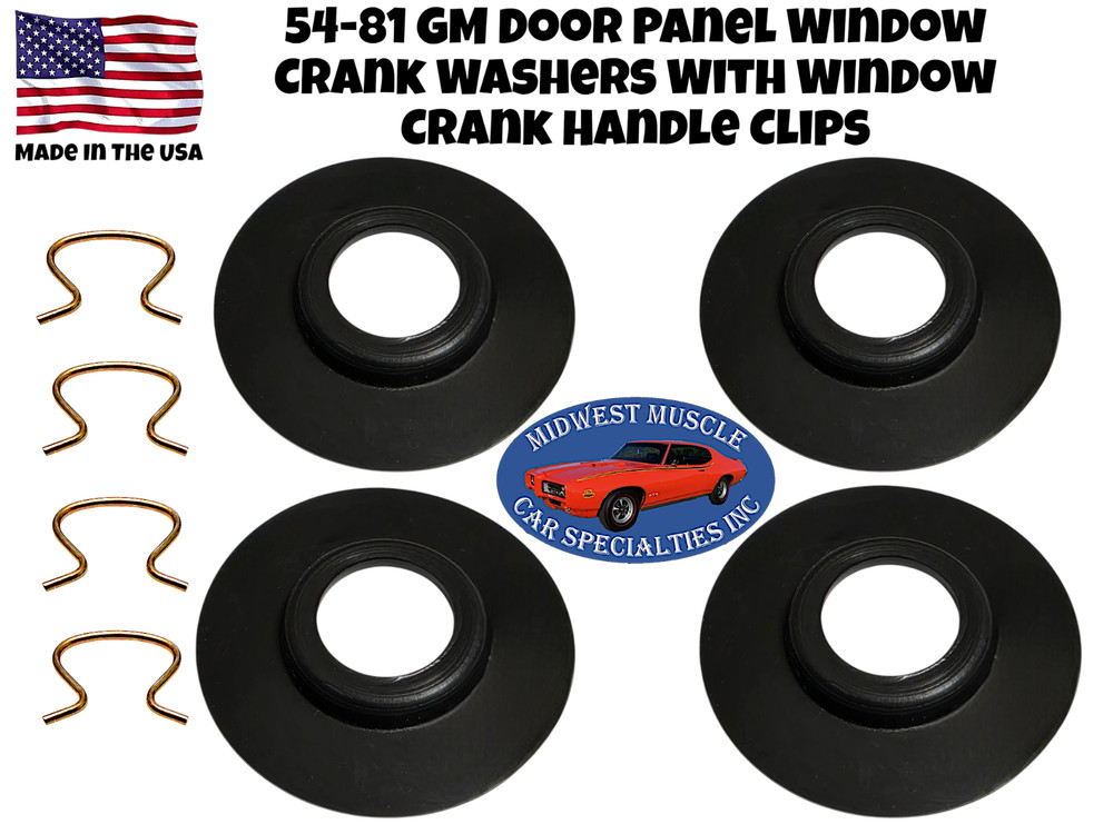 54-87 Door Panel Washers & Clips Interior Window Vent Crank Handle Chevy C10 RA