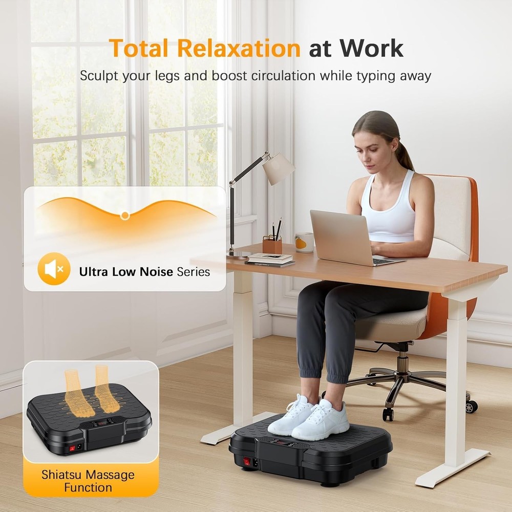 Vibration Plate Exercise Machine,Vibrating Platform for Lymphatic Drainage wi...