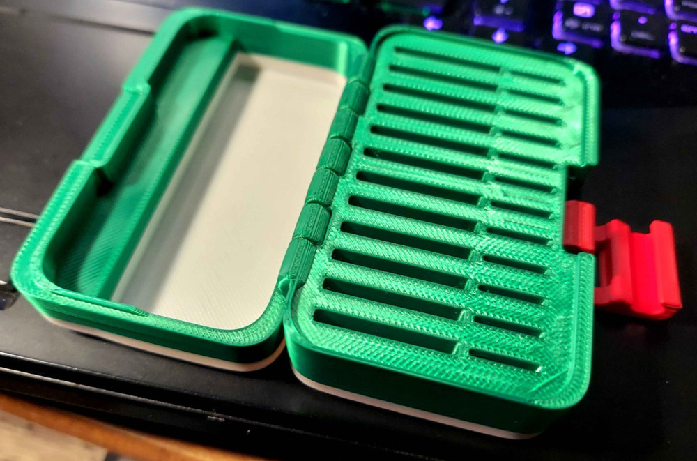 green / grey custom SD card case