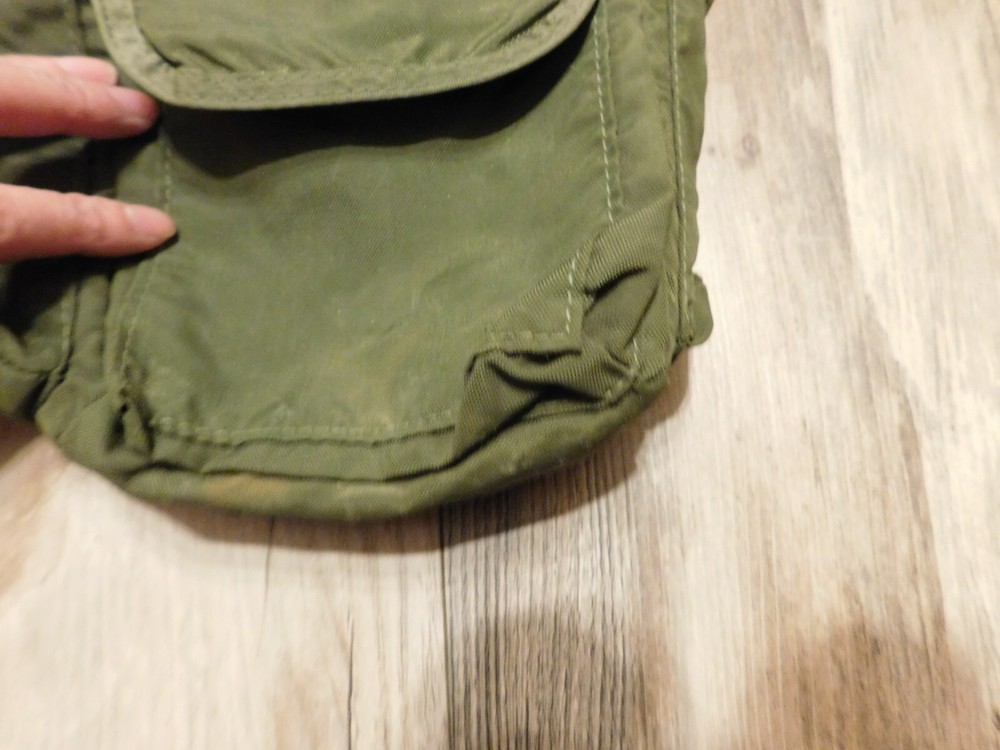 GREEN NYLON BAG W/ WOOL INSERT