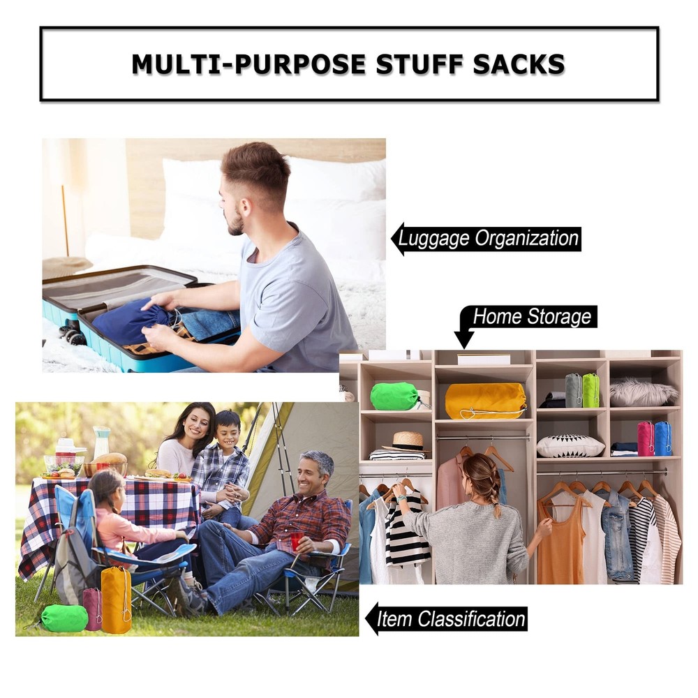 BeeGreen Stuff Sack for Backpacking Drawstring Storage Bag with Dus... Fast Ship