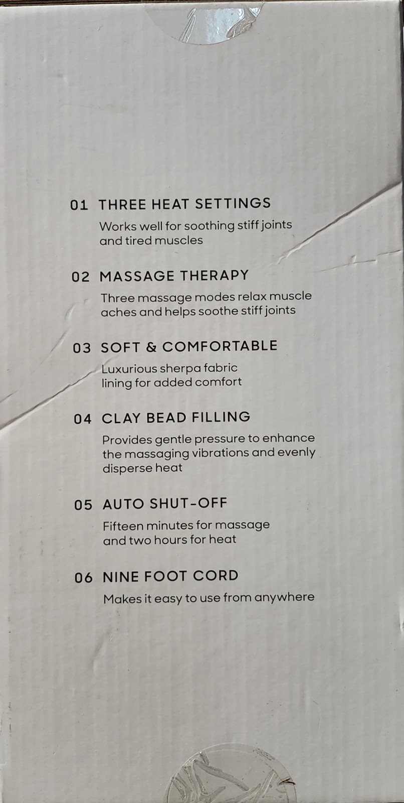 Sharper Image Gray Calming Cozy Massage Heating Wrap Sherpa Lining Blanket