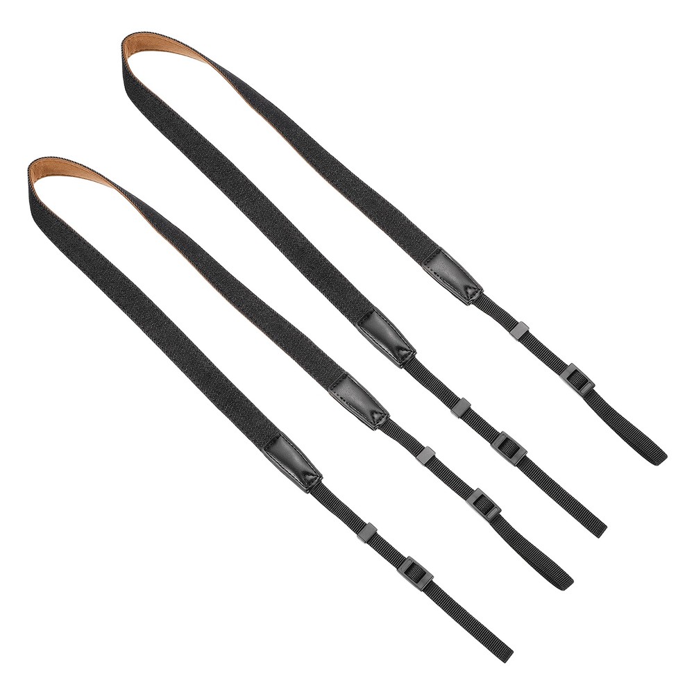 Camera Strap, 2Pcs 0.8" Width Nylon Adjustable Neck Shoulder Strap, Black