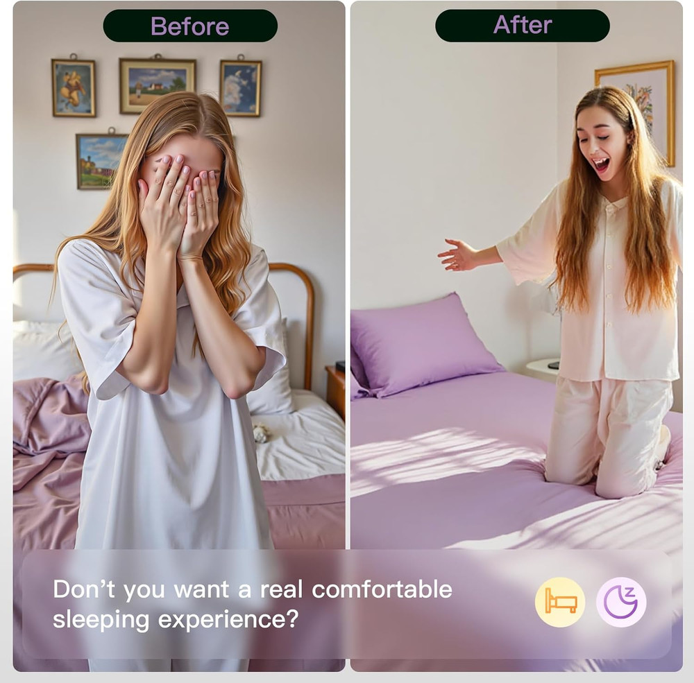 12PCS Bed Sheet Straps, Secure & Adjustable Fitted Sheet Holders for Full, Queen