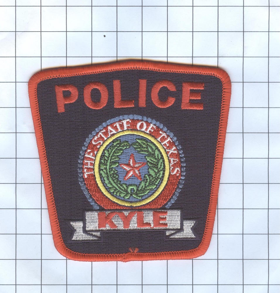 Police Patch - TEXAS - KYLE RED BORDER