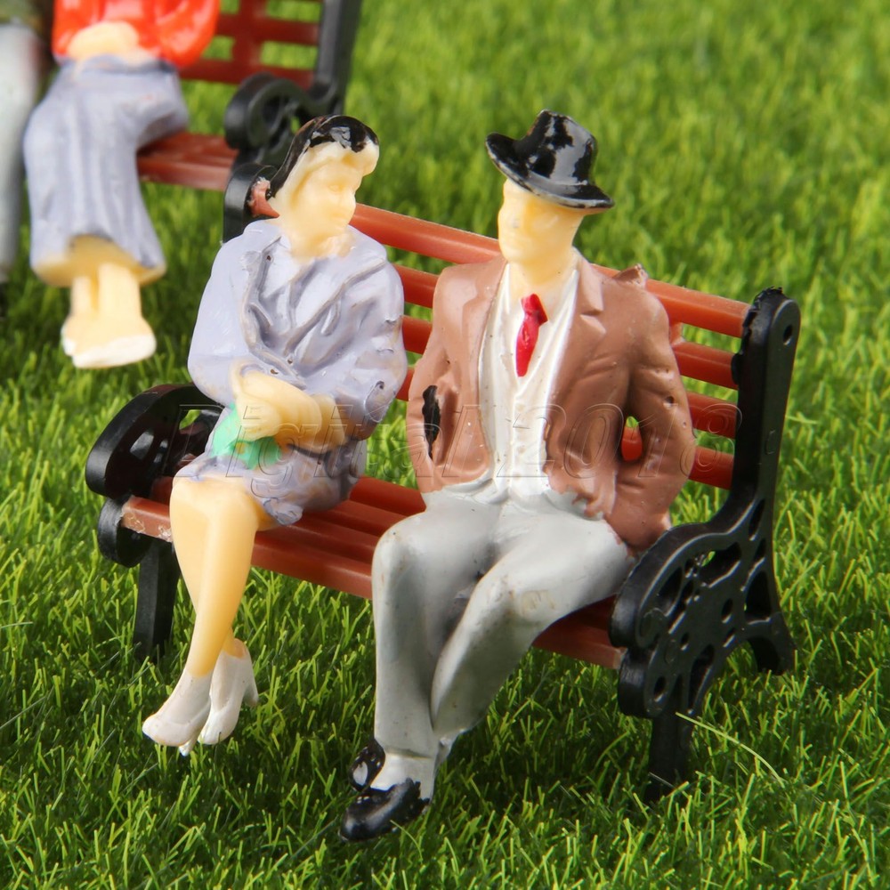 Model Pose Assorted Figures Sitting Miniature Scenery Layout 1:100 Scale 100pcs