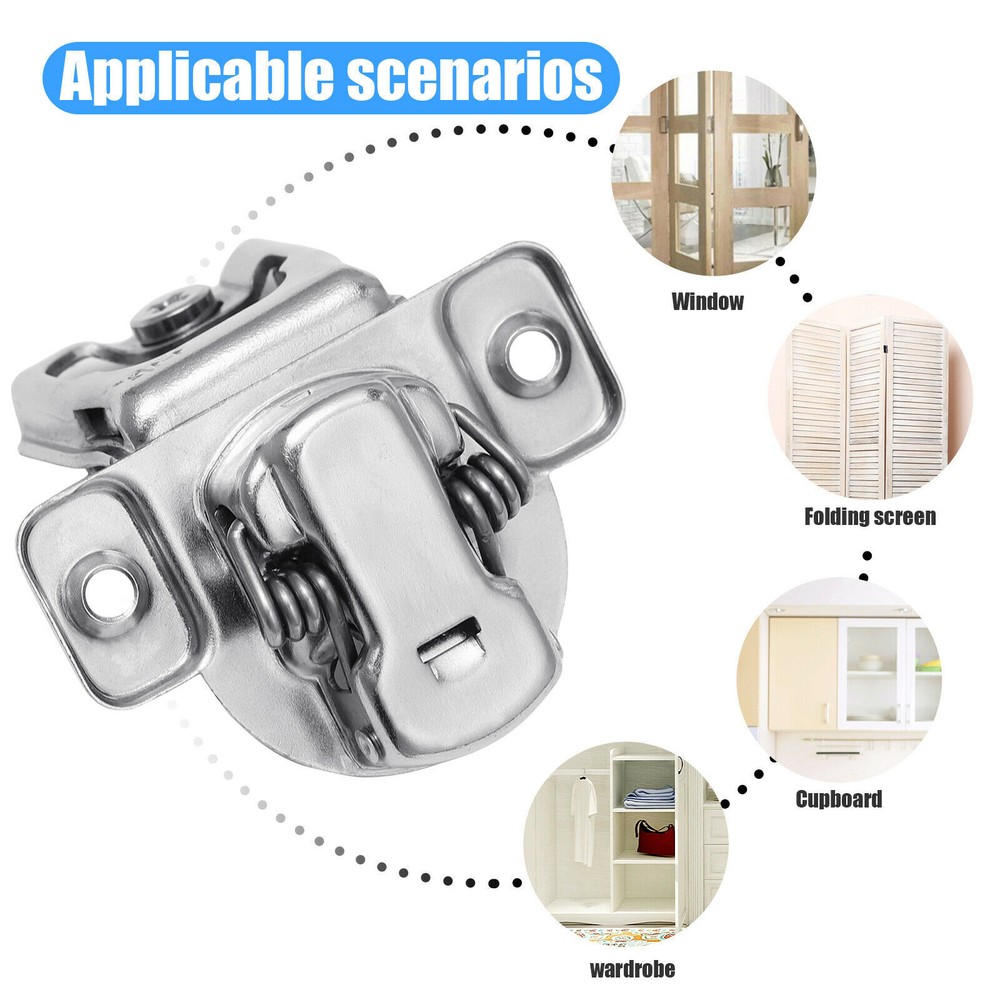 50Pack 1/2" Overlay Soft Close Face Frame 105° Compact Cabinet Hinge Handware US