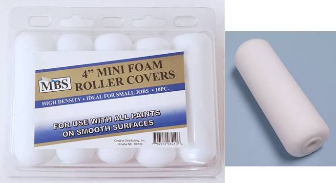 Premium 10pc High Density Mini 4" Foam Rollers Glue Epoxy Paint Stain