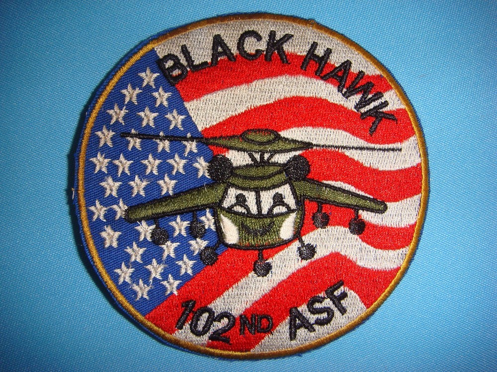 PATCH US ARMY 102nd AVIATION SUPPORT FACILITY  " BLACK HAWK "