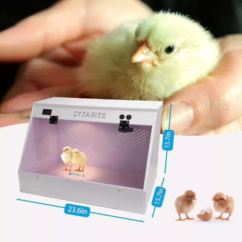 Chicken Brooder Box Chick Brooding Box with Heat Lamp (Holds 12-18 Chicks) NEW!