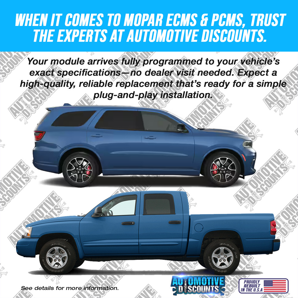2007 Dodge Dakota 3.7L MT ECM PCM ECU Engine computer Programmed 05094611