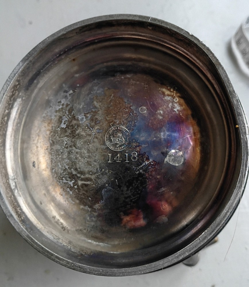 Meriden Quadruple Plate Sugar Numbered 1418