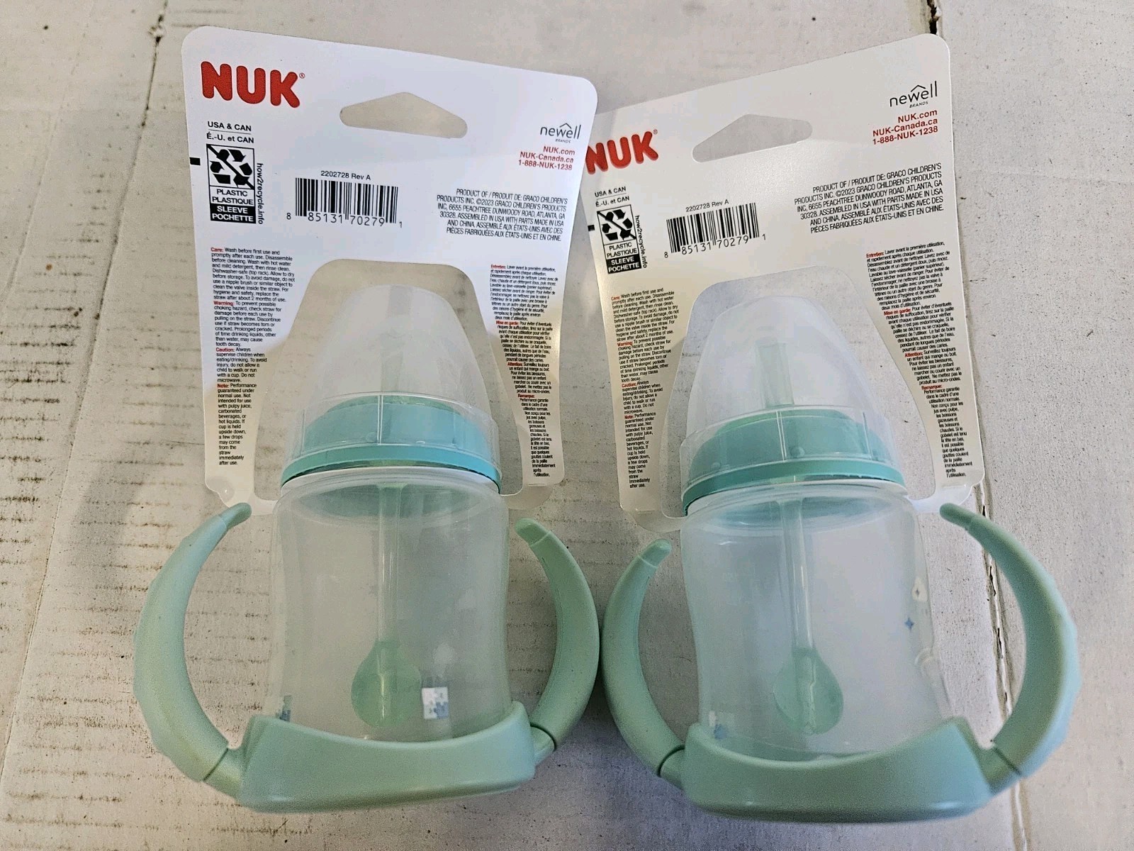 NUK Learner Transition Sippy Cup Removable Handles 5oz 2pk Hot Air Balloons