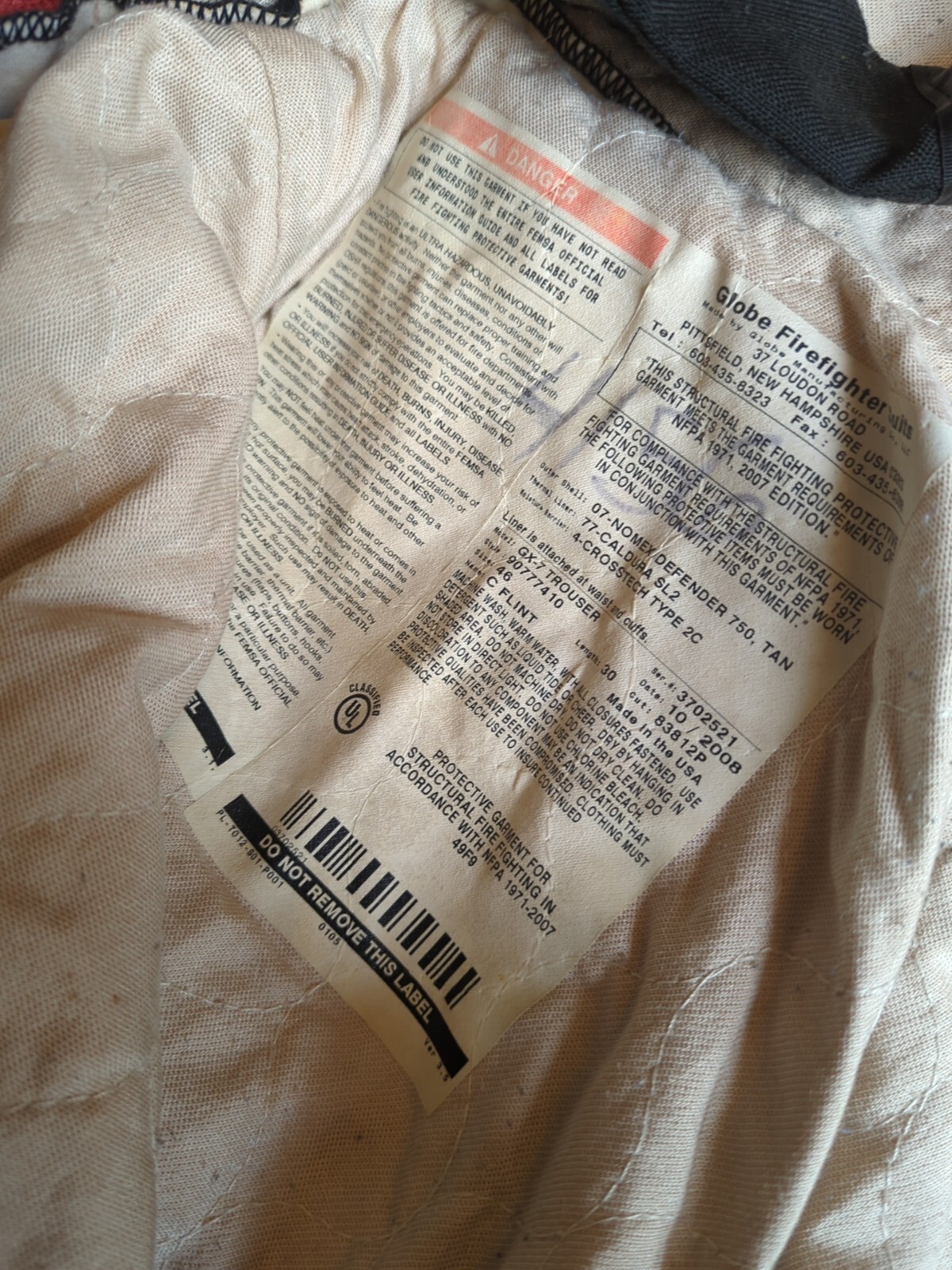 Retired Firefighter Gear Turnout Pants FIRE USED Size 46 X 30 See Pics