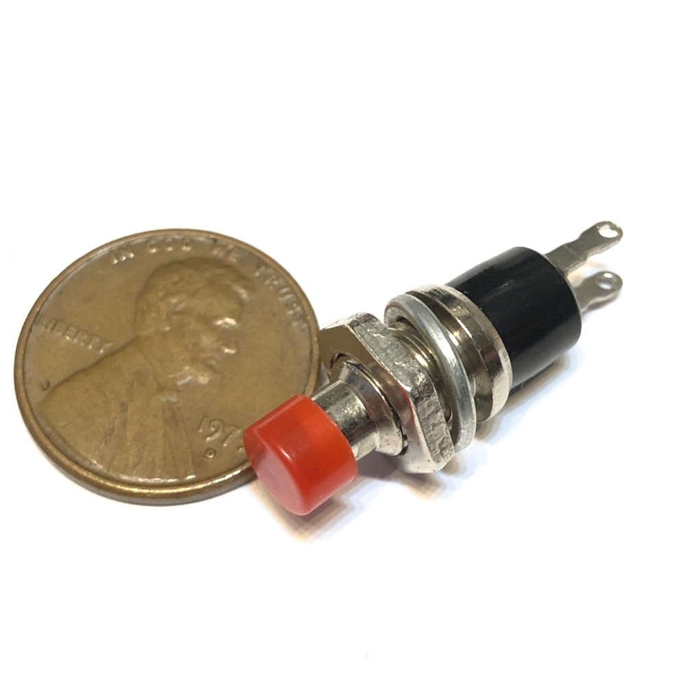 3 Pieces NC Red normally closed Mini Push Button Momentary OFF ON Switch