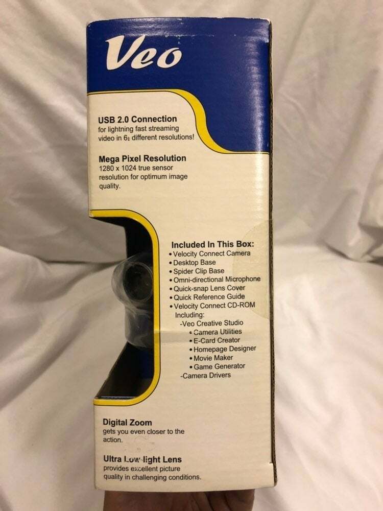 USB 2.0 WEBCAM 1.3 MEGA PIXEL WEB CAMERA / MICROPHONE VEO VELOCITY CONNECT ~ NEW