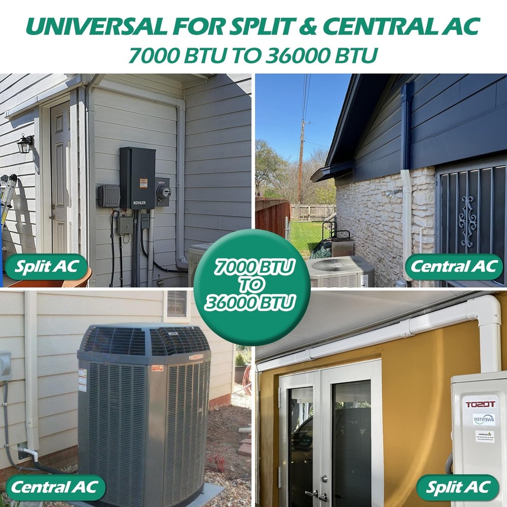 4'' 17 Ft Mini-split Line Set Covers, Line Hide Cover Kit for Mini Split Air ...