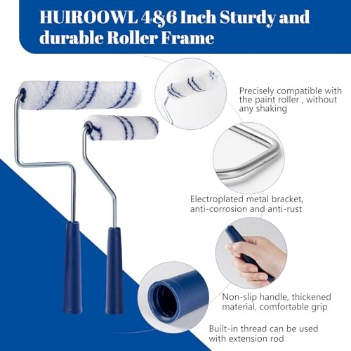 20 Pack Microfiber Paint Roller, 4 Inch and 4&6 Inch Paint Roller Kit, 20 Pack