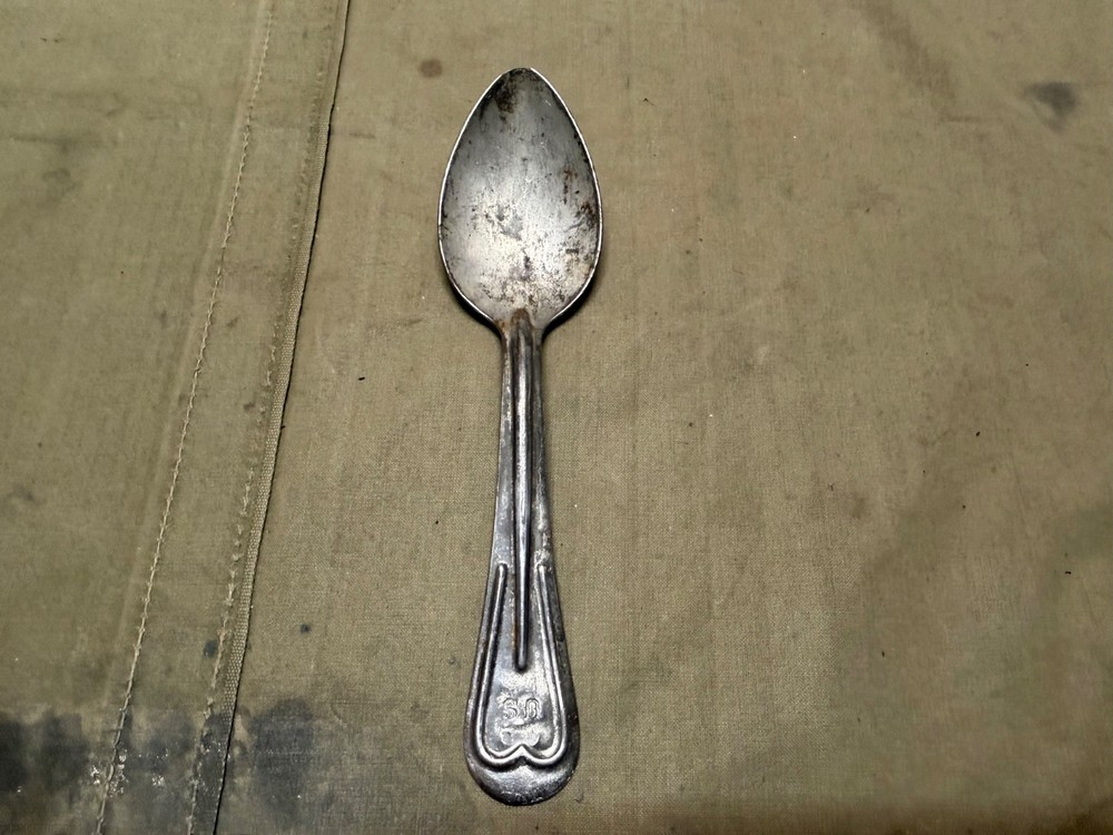 ORIGINAL WWI WWII US ARMY M1910 MESS KIT SPOON UTENSIL-DATED 1918