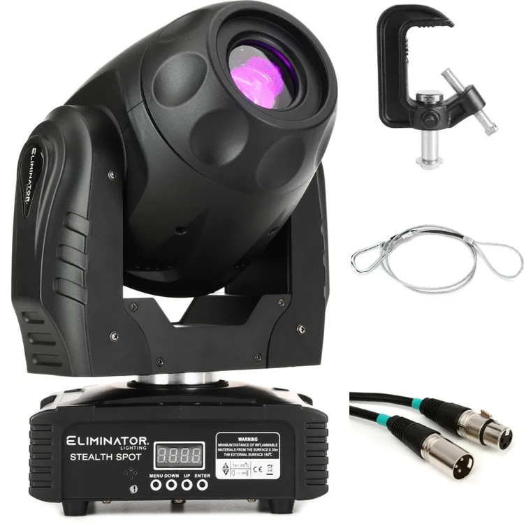 Eliminator Stealth Spot LED Moving Head Spot Essentials Bundle